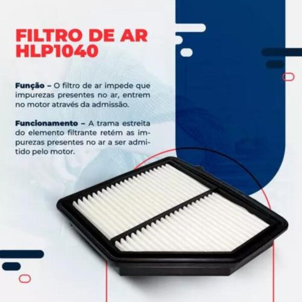 Filtro De Ar Do Motor Vox Honda Hrv 2015 1.8 16v Cód: Hlp1040 - Image 3