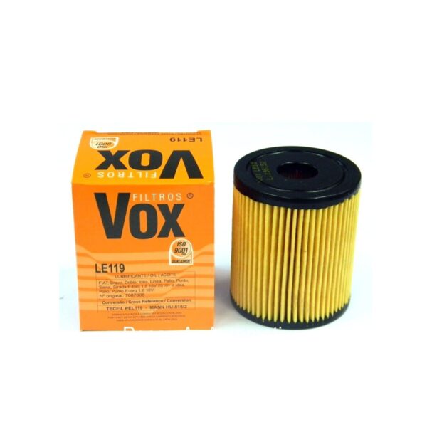 Filtro de Óleo Vox Fiat Bravo/ Idea/ Linea/ Palio 1.8 1.6 2010> Cód: Le119