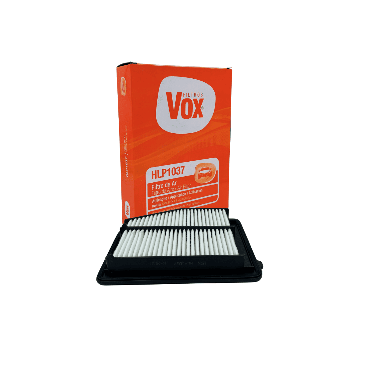 Filtro De Ar Do Motor Vox Honda Civic 1.8 16v (Exs/lxs) 2013 / Civic 2.0 Flex 2013-2015 Cód: Hlp1037 - Imagem 2