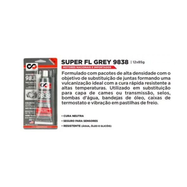 Silicone Super Gasket Maker 9838 Grey RTV Excel Automotive 85g - Image 2