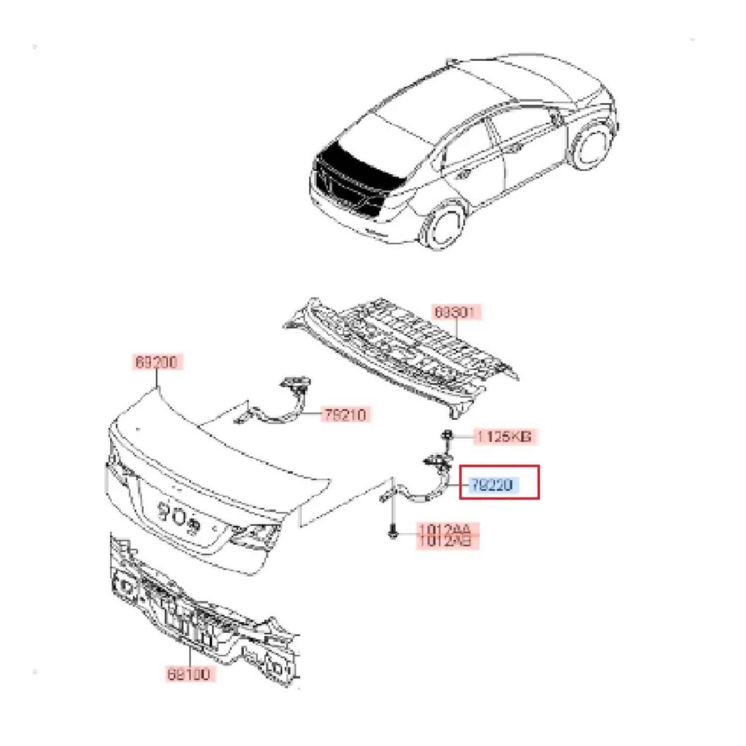 Braço Tampa Tras Direita Hb20s Novo Original - cód. 792201s100 - Imagem 4