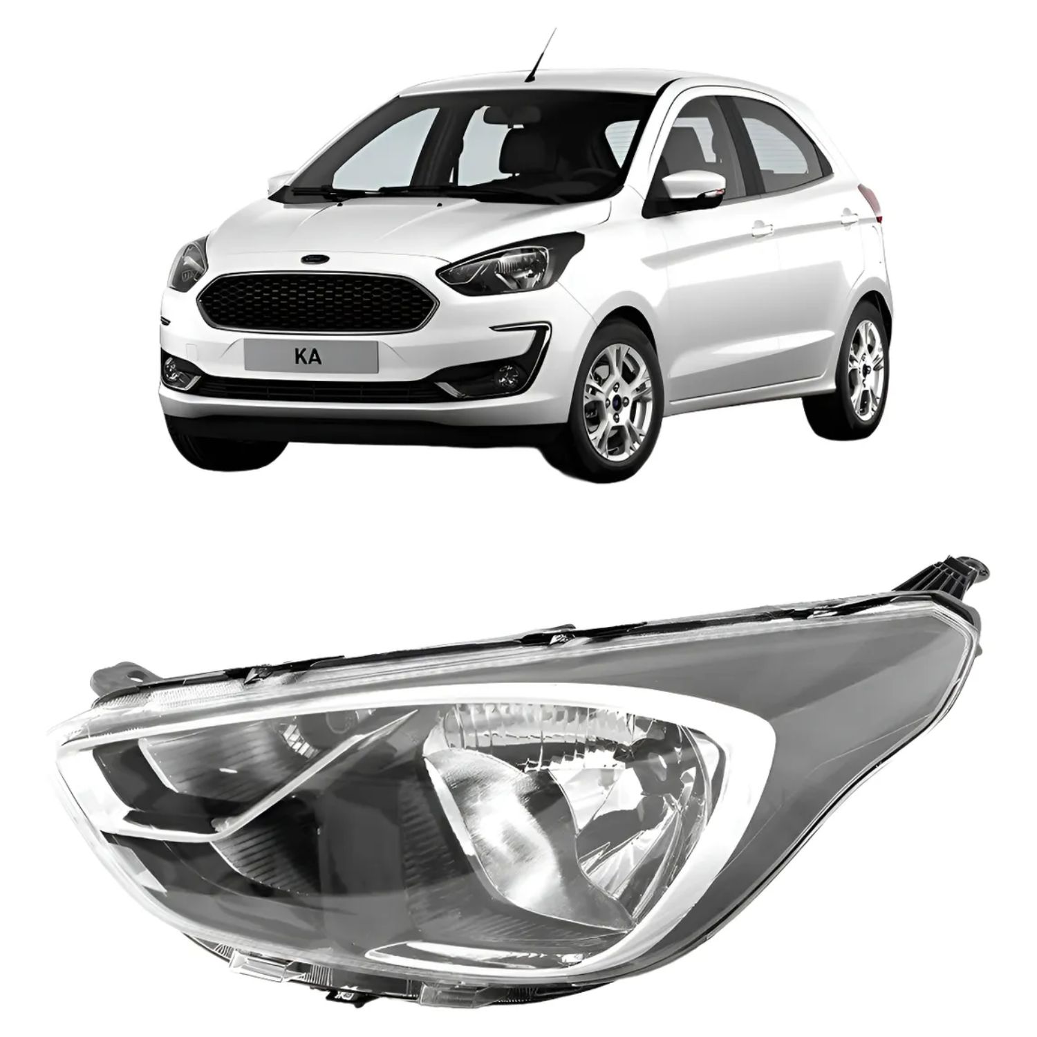 Farol Mascara Negra Original Ka 2019/21 Esquerdo - cód. J7BB13W030DK