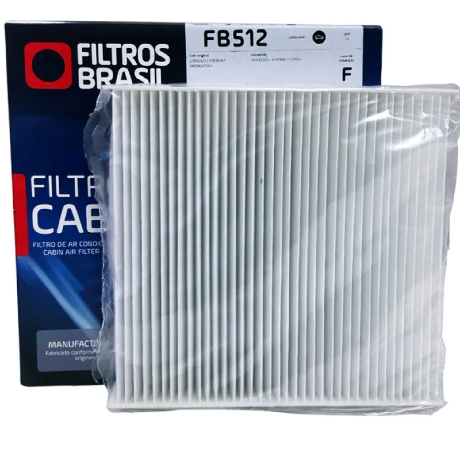 Filtro Cabine Ar Condicionado FILTROS BRASIL Mobi Argo Cronos 500 Strada Palio Uno - cód. FB512 - Imagem 3