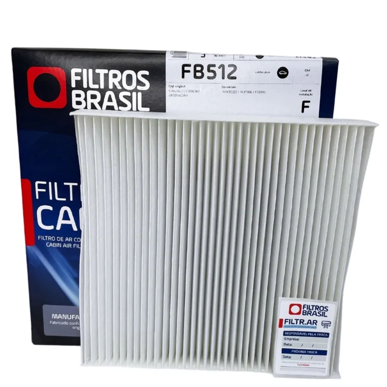 Filtro Cabine Ar Condicionado FILTROS BRASIL Mobi Argo Cronos 500 Strada Palio Uno - cód. FB512 - Imagem 4
