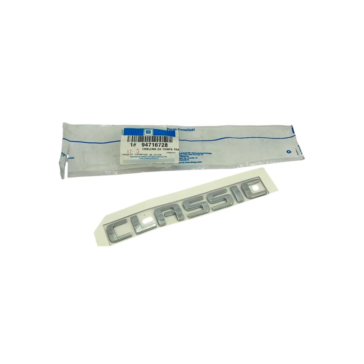 Emblema Tampa Traseira Classic 2011/16 Original Gm - cód. 94716728 - Imagem 2